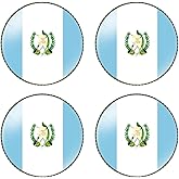 HSQCEZ 4 Pcs Guatemala Flag Pin Round 1 Inch, Lapel Pins Souvenir Badge for Hat Clothes Backpack,Guatemalans Flag Brooch Accessories Party Favors,Patriotic Pin Accessories for Men/Women