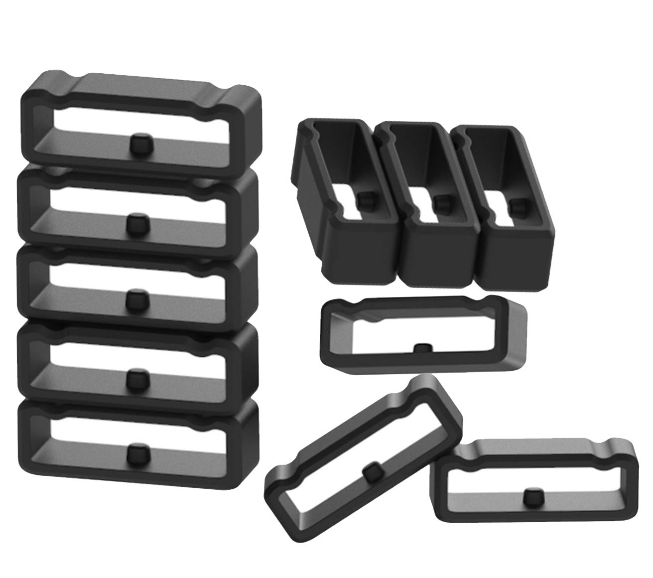 TenCloud Replacement Watch Strap Fastener, Loop Fastening Rings Silicone Security Loop Accessories Band Keeper Wristband Holder for 14mm 16mm 18mm 20mm 22mm 24mm 26mm 28mm Watch Strap (24mm)