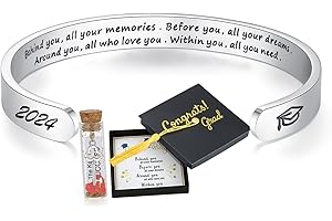 TONY & SANDY 2024 Graduation Gifts for Her Inspirational Bracelet Graduation Gifts for Girls High School Middle College Graduate - With Graduation Box and Meaningful Cards