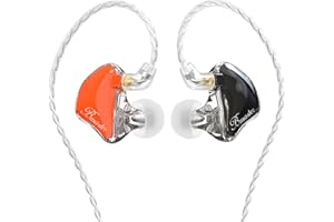 BASN in-Ear Monitors, Bmaster Triple Driver HiFi Stereo Noise-Isolating with Enhanced Bass for Musicians Stage/Audio Recording (PRO Orange/Black)