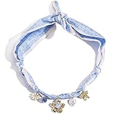 JAGWQRK Scarf Necklace Charm Bandana Choker Necklaces for Women Silk Tie Necklaces Colorful Scarfs Pendant Woman Fashion Jewelry