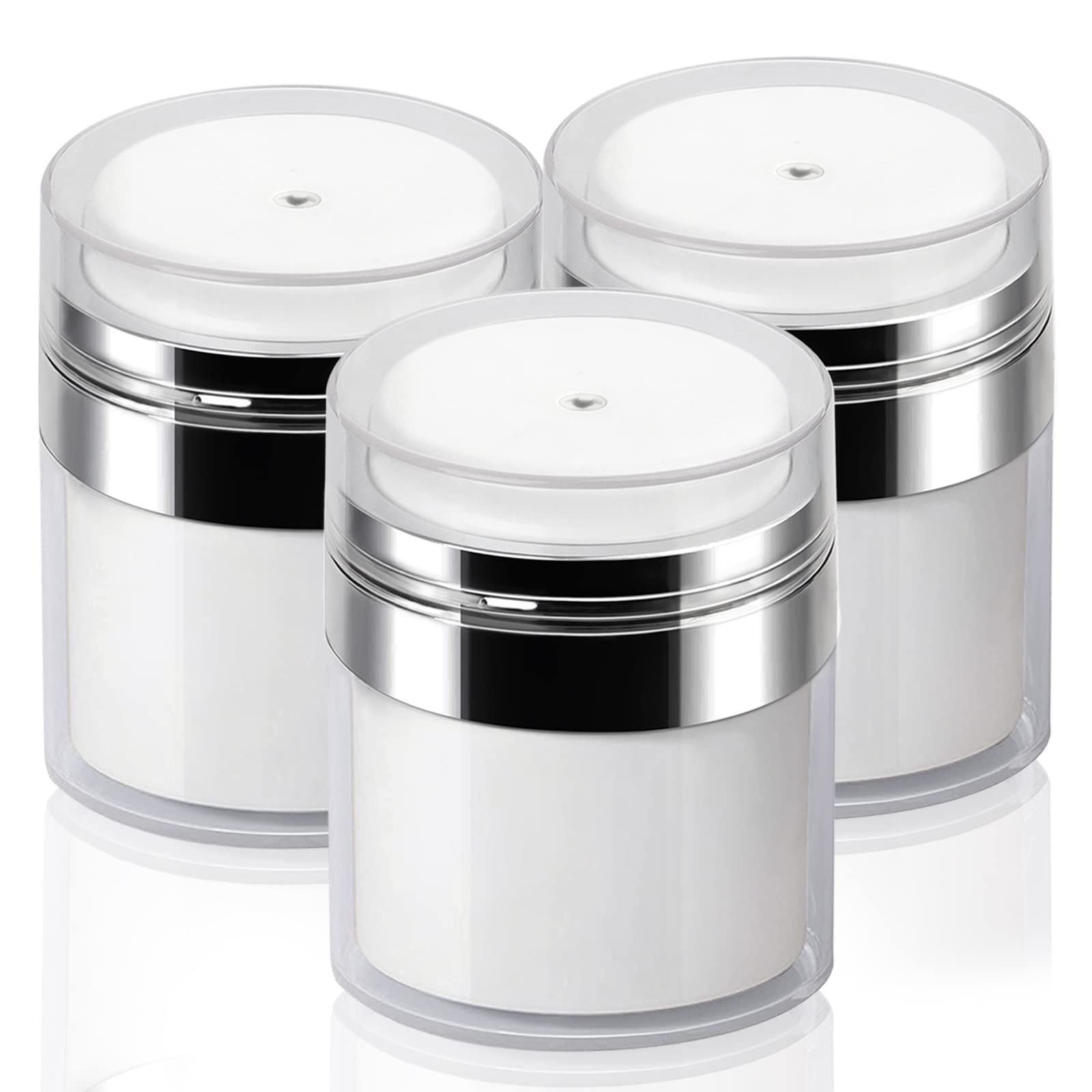 Photo 1 of 1Pcs 0.5 Oz 15ml Air Pump Container, Pump Moisturizer Containers, Empty Subpackage Jar Vacuum Bottle Dispenser for Skincare Lotion Moisturizer