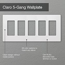 Lutron Claro 5 Gang Decorator/Rocker
