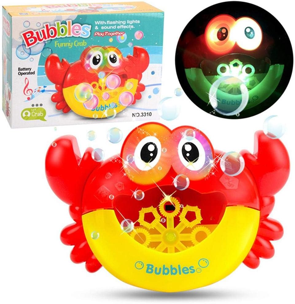 Ceepko Bubble Machine, Baby Shower Bubble Maker Toy, Big Frog/Crab Automatic Bubble Machine Blower Bathroom Toy With 12 Nursery Rhymes For Children