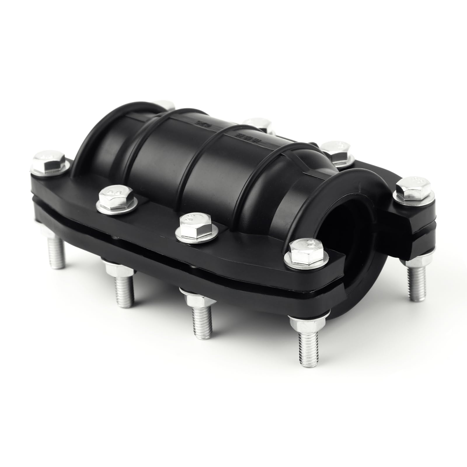 Pipe Repair Clamp, 25mm in Diameter Hookah Repair Clamp with 8 Nuts 8 Screws 16 Rings Plumbing Pipe Holder Pipe Repair Kit for 24-26mm Plastic and Metal Pipes