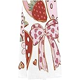 EODFFSGF Strawberry Lover Gifts Summer Strawberry Dish Towels for Kitchen Drying Washing Dishes Decorative Kitchen Towels