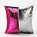 Fengheshun Pillowcase Reversible Sequin Pillow Covers That Changes Color,Throw Pillow Cases for Children 40 x 40 cm (Rose+Silver)