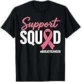 Support Squad Breast Cancer Warrior Breast Cancer Awareness T-Shirt