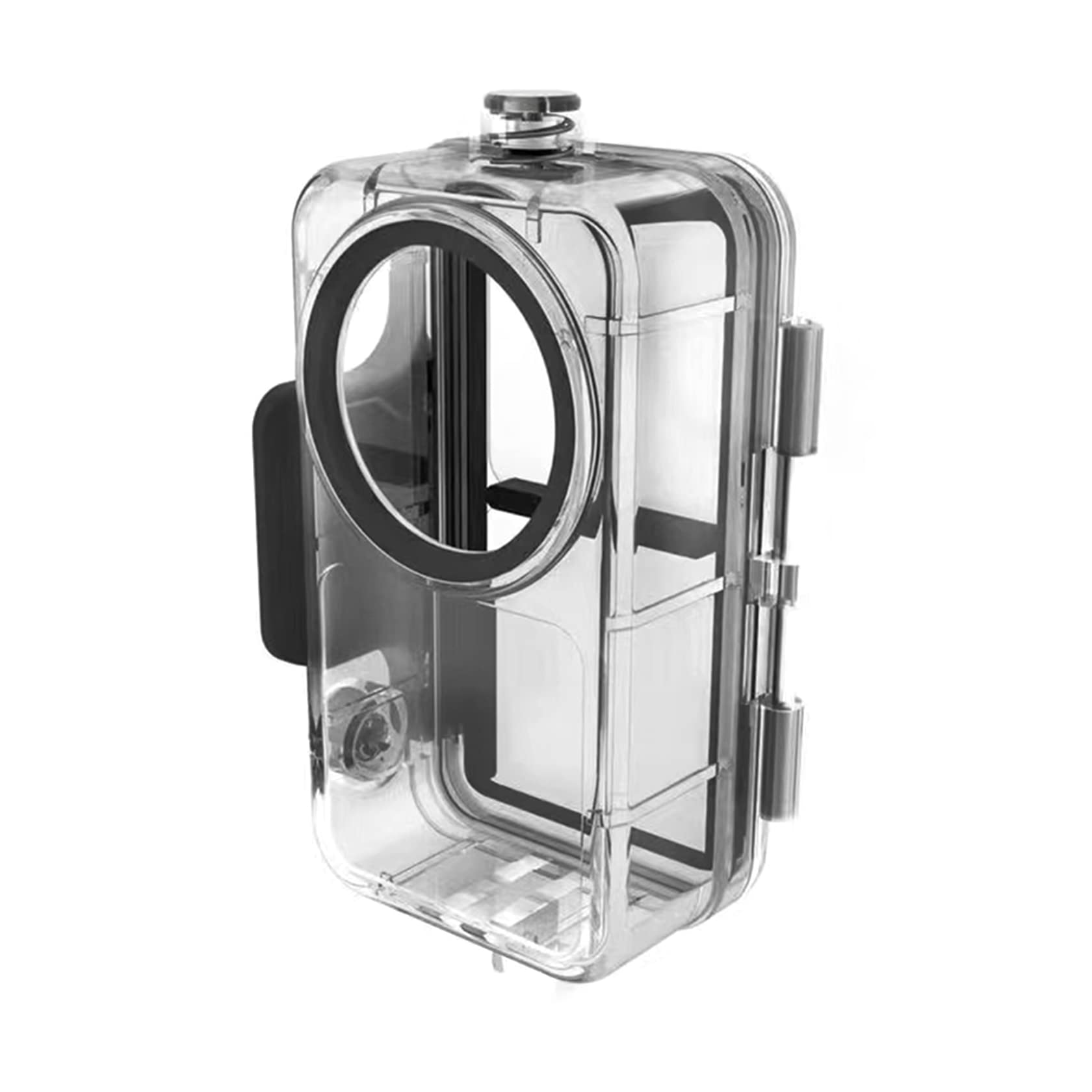 Hensych 1:1 Precision Opening 45M Underwater Waterproof Case for Action 2 Camera,Sealed Diving Protective Housing Shell Dual Screen Set Diving Cover Box