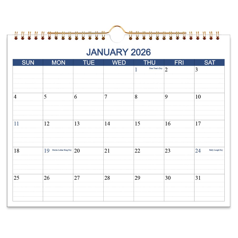 Calendar 2025-2026 - Wall Calendar 2025-2026 from Aug 2025 to Dec 2026, 17 Monthly Calendar, 140gsm Thick Paper for Organizing & Planning, 21.5x28cm, Calendars 2025-2026, Wall Planner 2025-2026