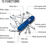 Victorinox Huntsman Swiss Army Knife Medium Multi Tool 15 Functions Blue view 4