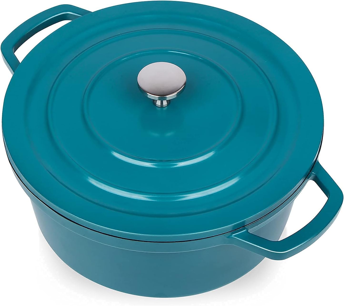 swiflon 5-QT Cast Aluminum Dutch Oven Casserole Skillet Cookware Pots Pans Saucepans Stockpots Nonstick Pot Braiser Pans with Lid: Kitchen & Dining