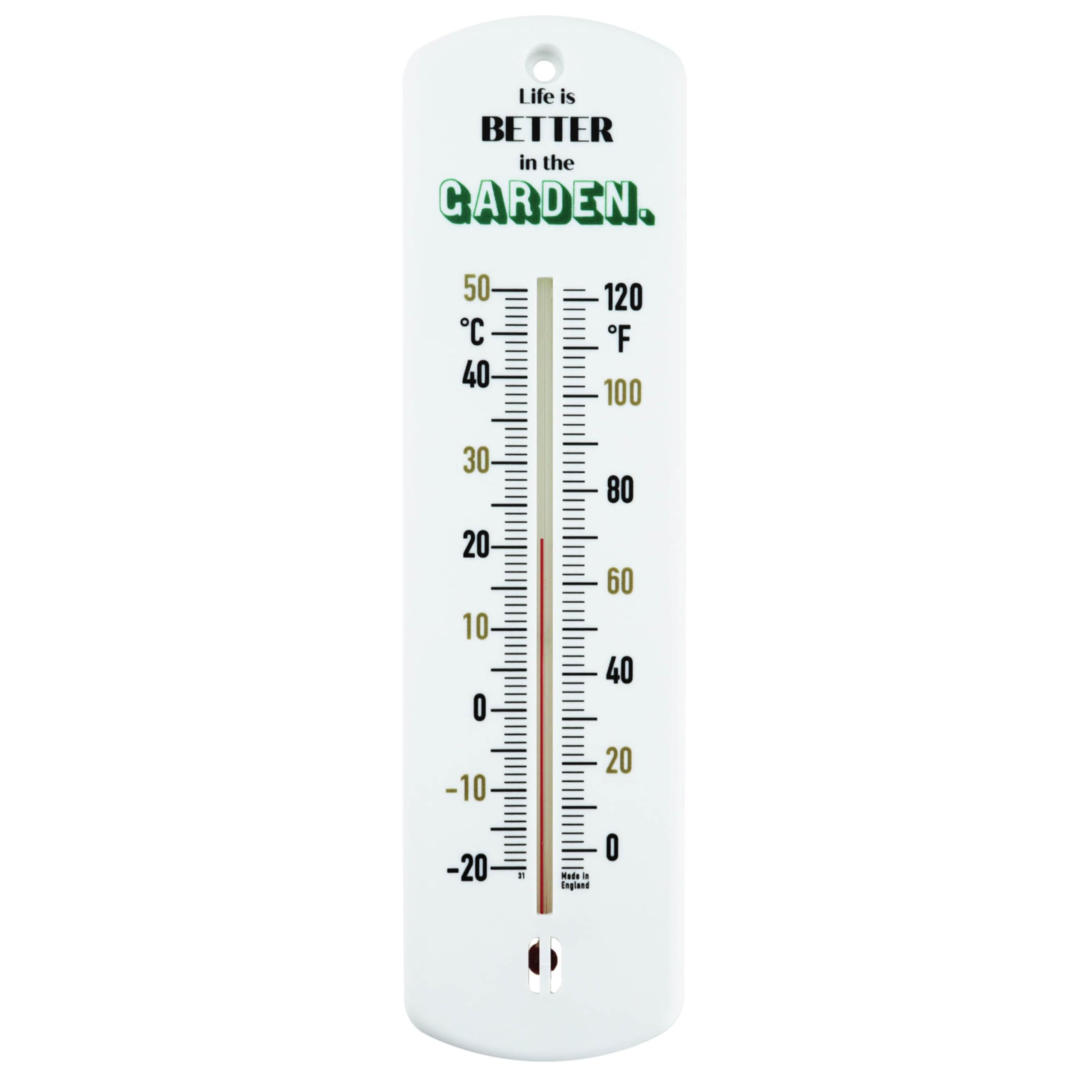 Greenhouse Thermometer - 240 mm Classic Garden Thermometer Gift for Outdoor Use in Greenhouse Shed Allotment Accessories Ideal Gardening Gifts (Life is Better in the Garden)