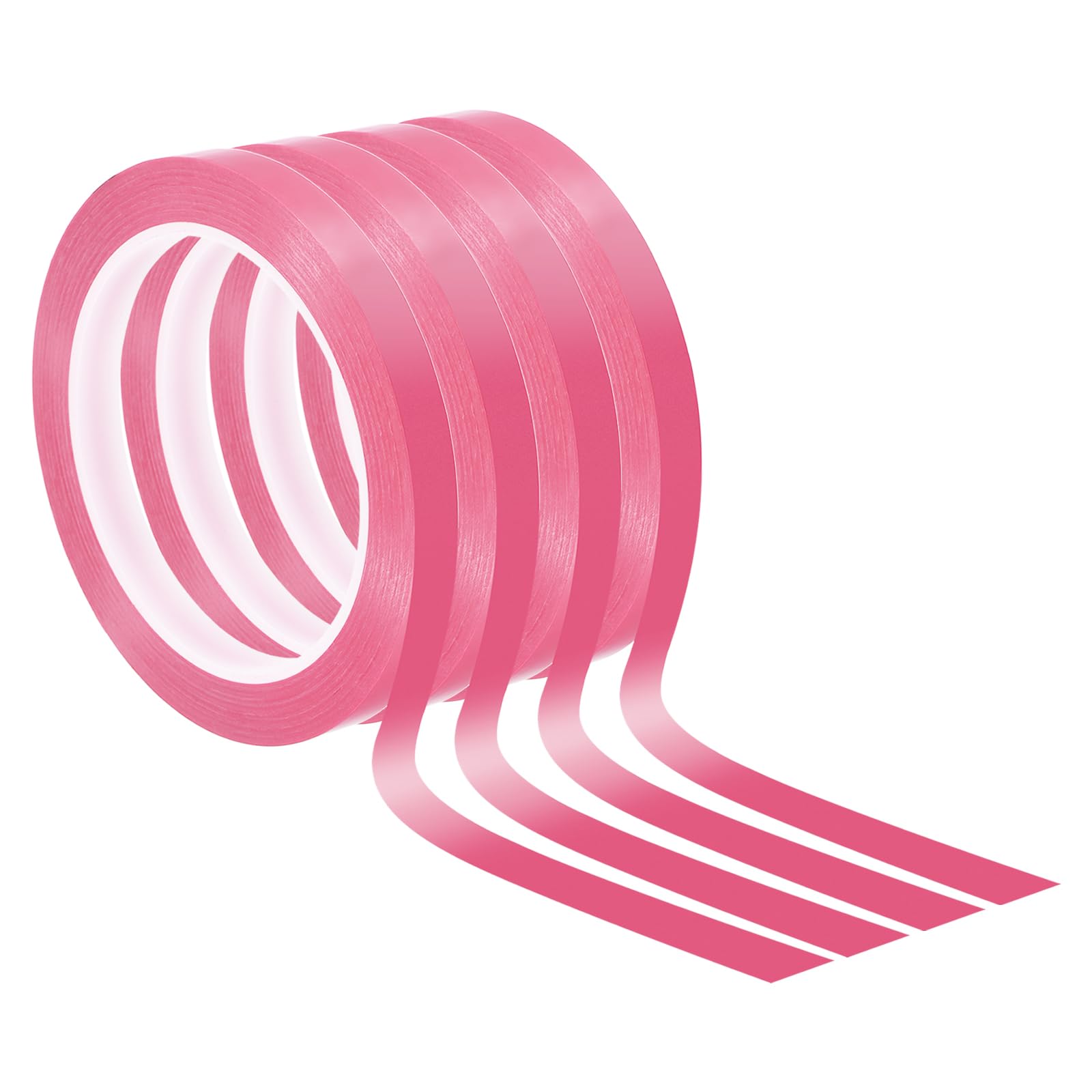 PATIKIL 3/8" Whiteboard Tape, 4 Pack Thin Dry Erase Tape for Graphic Chart Marking DIY Art, Pink
