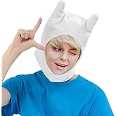 DAZCOS Anime Cosplay Mens Adult Hat White Plush Bunny Ears Warm Cap for Costume Christmas Accessory