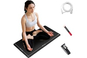 LAXVAPIU Grounding Mat Grounded Foot Pad 23.6"x35.4",Earth Connected Carbon PU Mat for Sleep with Testing Pen,Bracelet,Grounding Cord