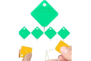 KOUJUT Simple Needle Threader, 2024 Upgraded Automatic Needle Threaders for Hand Sewing, Sewing Machine Needle Threader Needle Threader Tool, Needle Threader for Sewing Machine (5 Pack Green)
