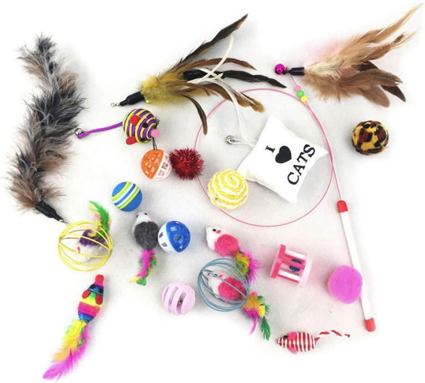 WeFine Cat Toys 20Pcs Kitten Toys Cat Interactive Toys Set for Indoor