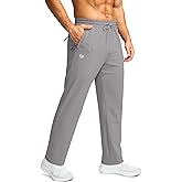 G Gradual Men's Fleece Lined Pants with 3 Zipper Pockets Water Resistant Winter Warm Hiking Pants Athletic Sweatpants for Men