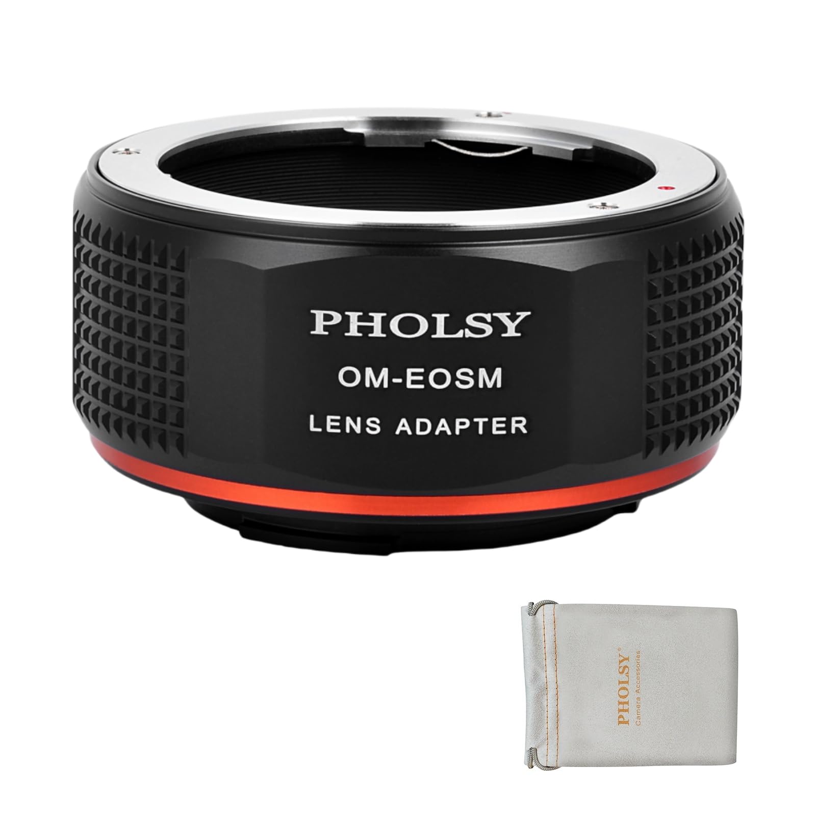 PHOLSY Lens Mount Adapter OM to EF-M Compatible with Olympus Zuiko OM Lens to Canon EF-M (EOS M) Mount Camera Body EOS M, M2, M3, M5, M6, M10, M50, M100, M200, M50 II, M6 II, OM to EOSM