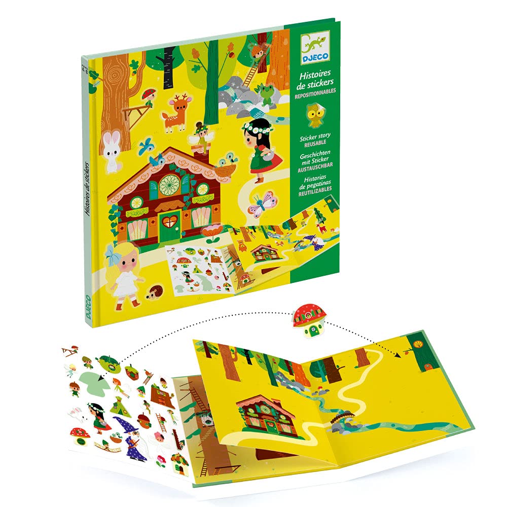 DJECO Magic Forest Stickers Unisex Children's Balloons, Multicoloured (38956)