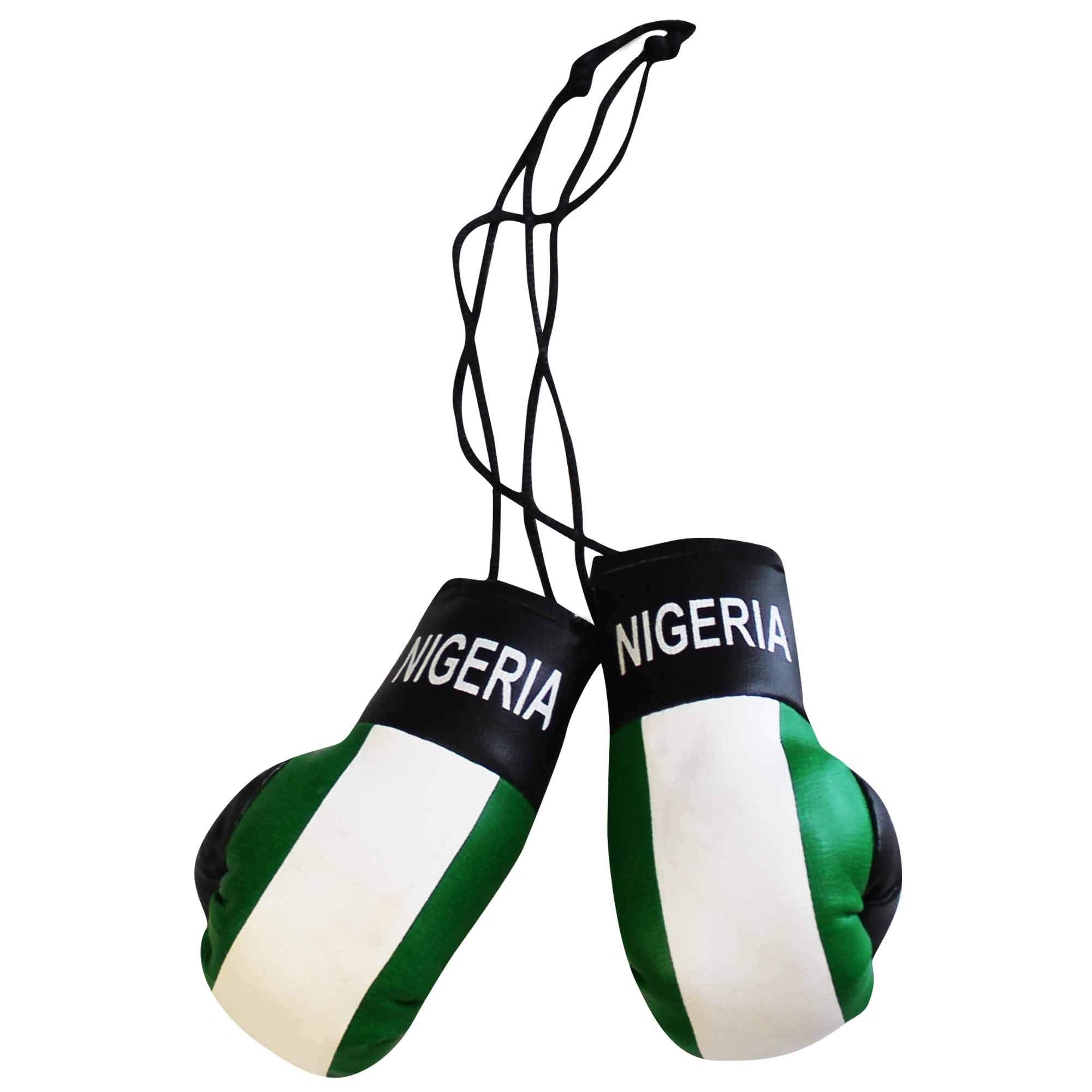 Nigeria Flag Mini Boxing Gloves for Cars or Home