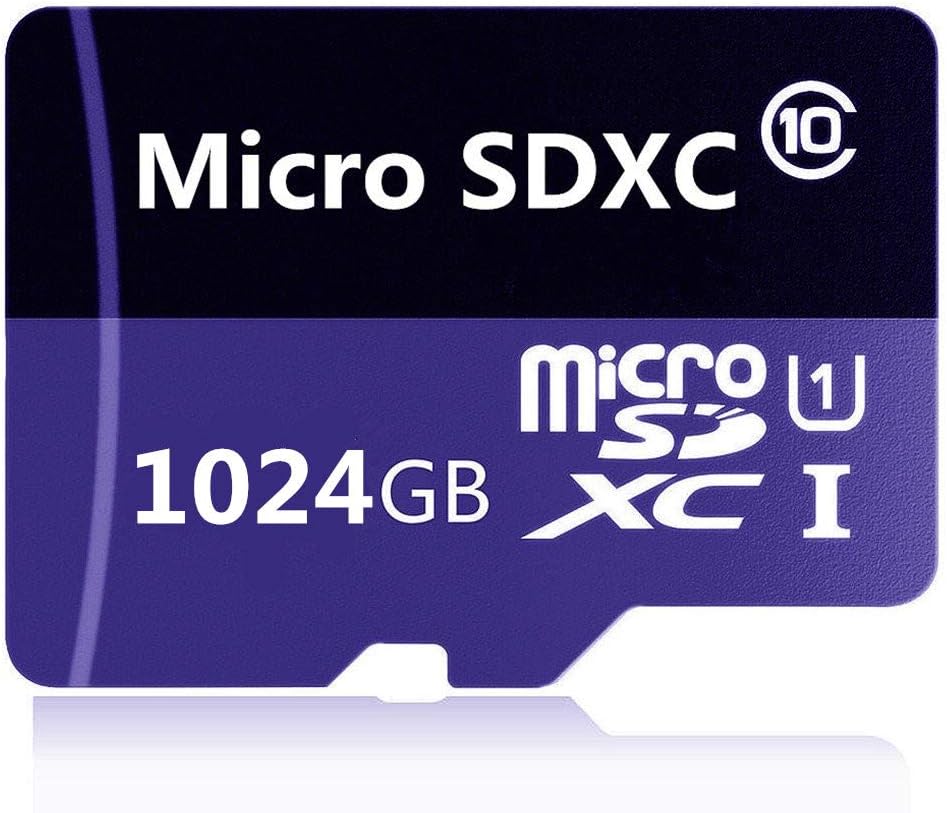 Micro SD SDXC Card 1024GB High Speed Class 10 Flash SDXC Card Memory Card with Free Adapter