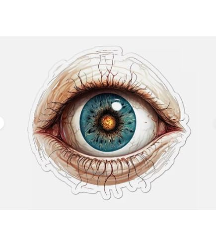 Eyeball Stickers - Die-Cut Sad/Sick Eye Decals - Premium Vinyl, UV Resistant - Choose Size (Warning Signs Store)