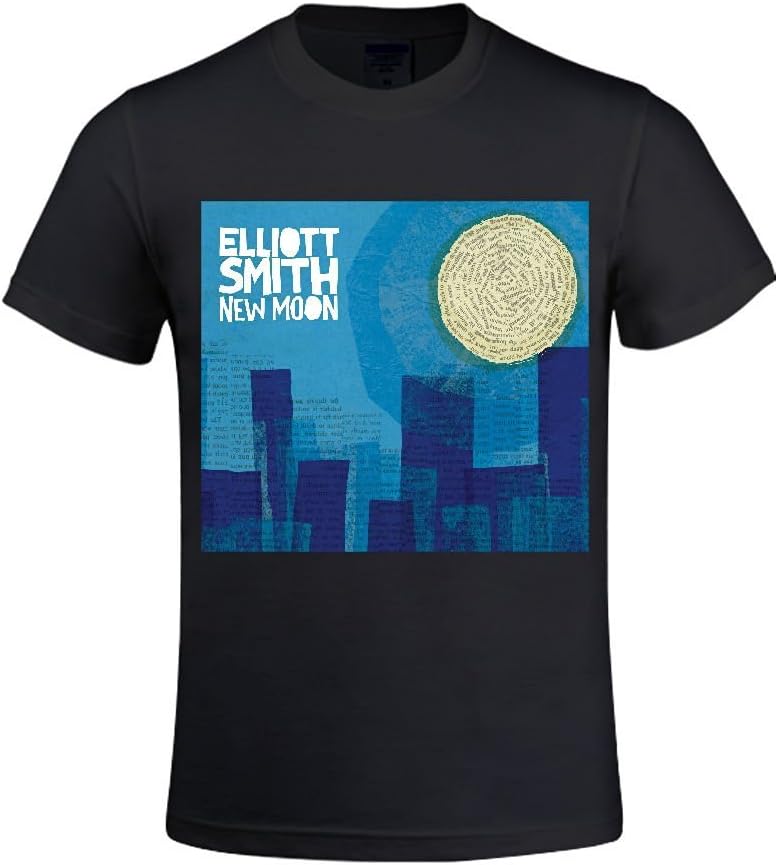 Fightor Elliott Smith New Moon T Shirts for Mens Funny Round Neck