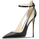 Qunvngutui Women's Pointed-Toe Bag-Toe Strappy High-Heeled Shoes Sexy Stiletto Pumps