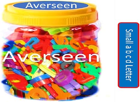 Averseen Plasto Magnetic Educational Alphabet (Lower Case-a, b, c, d z) Letters for Kids Smart Learning- Pack-able in Jar-Multicolour