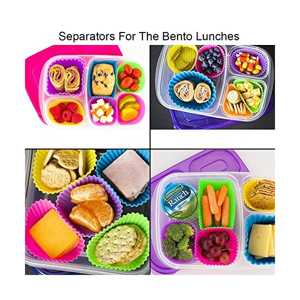 Cupcake Molds, 24 Pack Reusable Silicone Baking Cases Muffin Molds