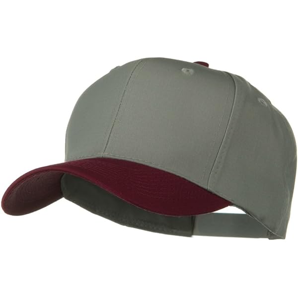 OTTO Two Tone Cotton Twill Low Profile Strap Cap - Black Red