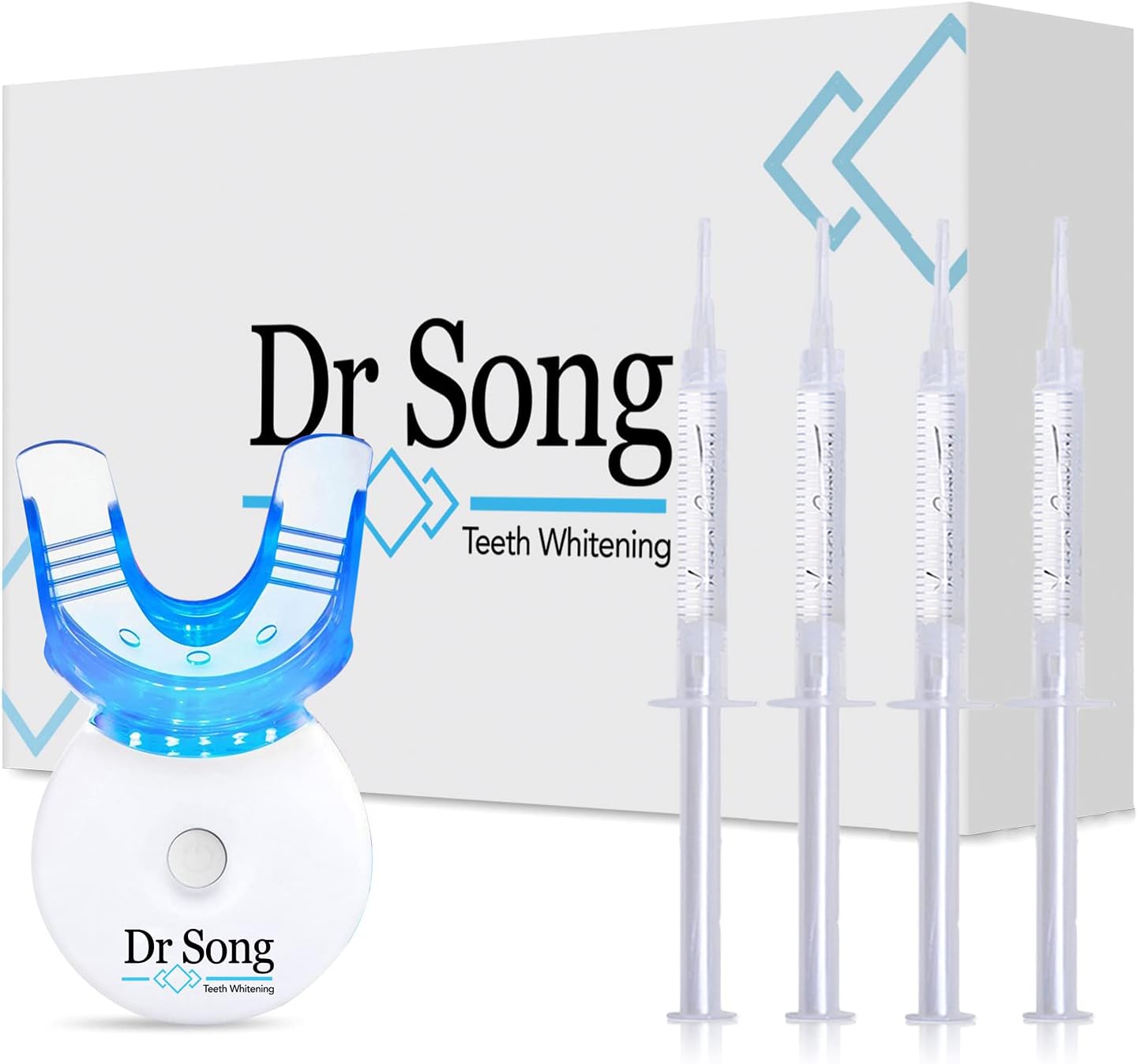 Dr Song Teeth Whitening Kit 4X Syringes 35% Carbamide Peroxide, Light, Trays: Health & Personal Care