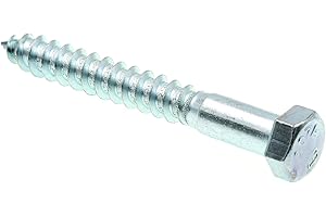 Prime-Line 9056277 Hex Lag Screws, 3/8 inch X 3 inch, A307 Grade A Zinc Plated Steel, 50