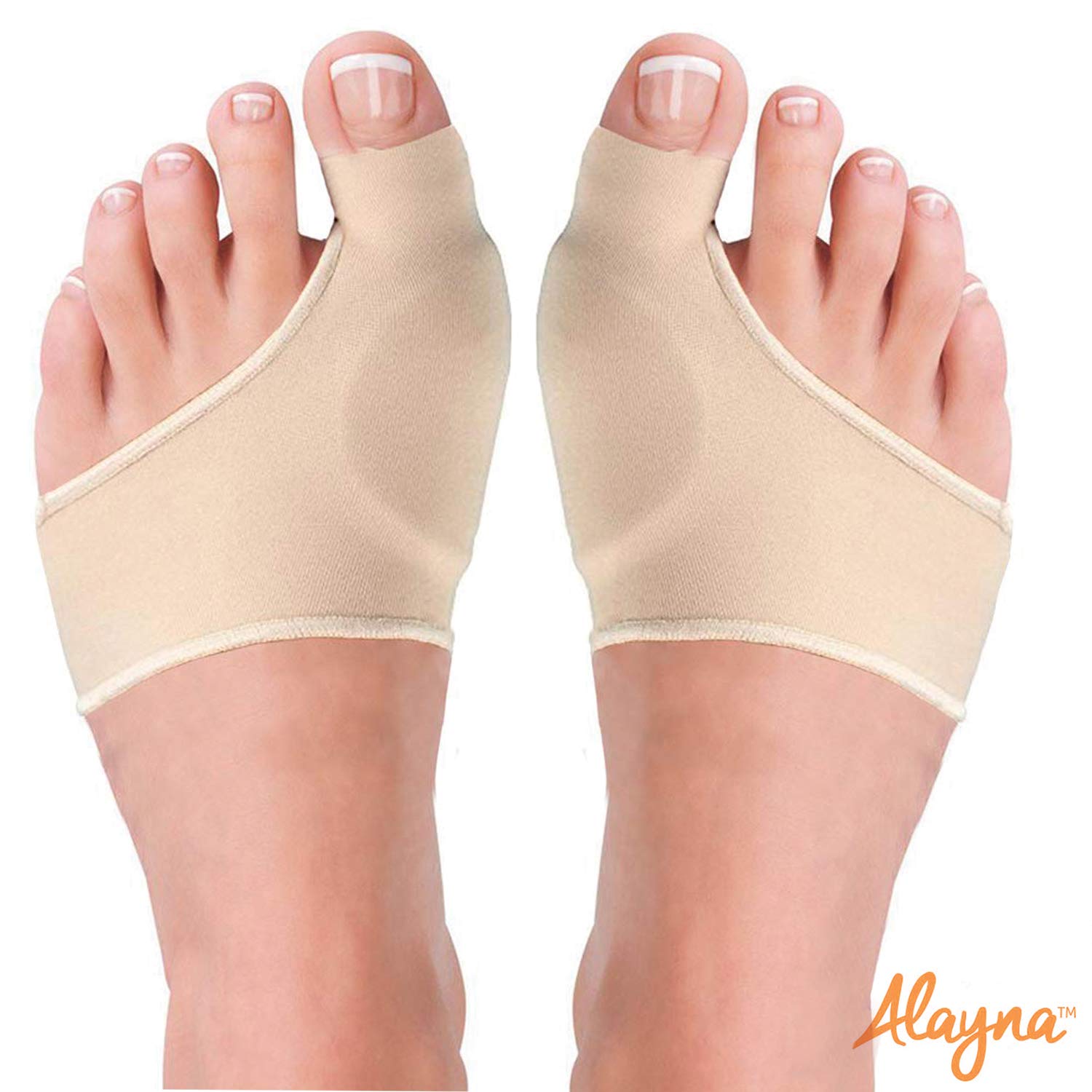 Alayna MEDIUM Bunion Corrector with Non-Slip Grip Insert and Gel Cushion Pad Splint Orthopedic Bunion Protector and Pain Relief Men/Women - Hallux Valgus Realignment Stops Bunion Pain (2 PCS) : Beauty