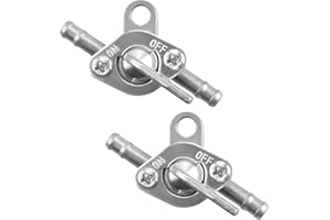 Wevdn 2 PCS Inline Fuel Tank Tap Valve, 6mm Motorcycle Inline Gas Fuel Petcock Shut Off Switch, Fuel Tank Tap Valve On-Off Switch for ATV 50cc 70cc 90cc 110cc 125cc 140cc 150cc (2 PCS)