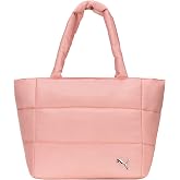 PUMA Women's Plush Soft Nylon Tote with Padded Straps, Zip Closure &amp; Metal Logo Plaque