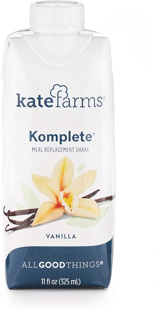 Kate Farms Komplete Meal Replacement Shake Vanilla 12 Pack Amazon