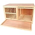 DXIUMZHP Bird Cage Solid Wood Nest Box Pigeon Pairing Cage Racing Homing Pigeon Nest Supplies The Design of The Door Rotating Door Bolt(Color: Brown, Size: 603035 cm)