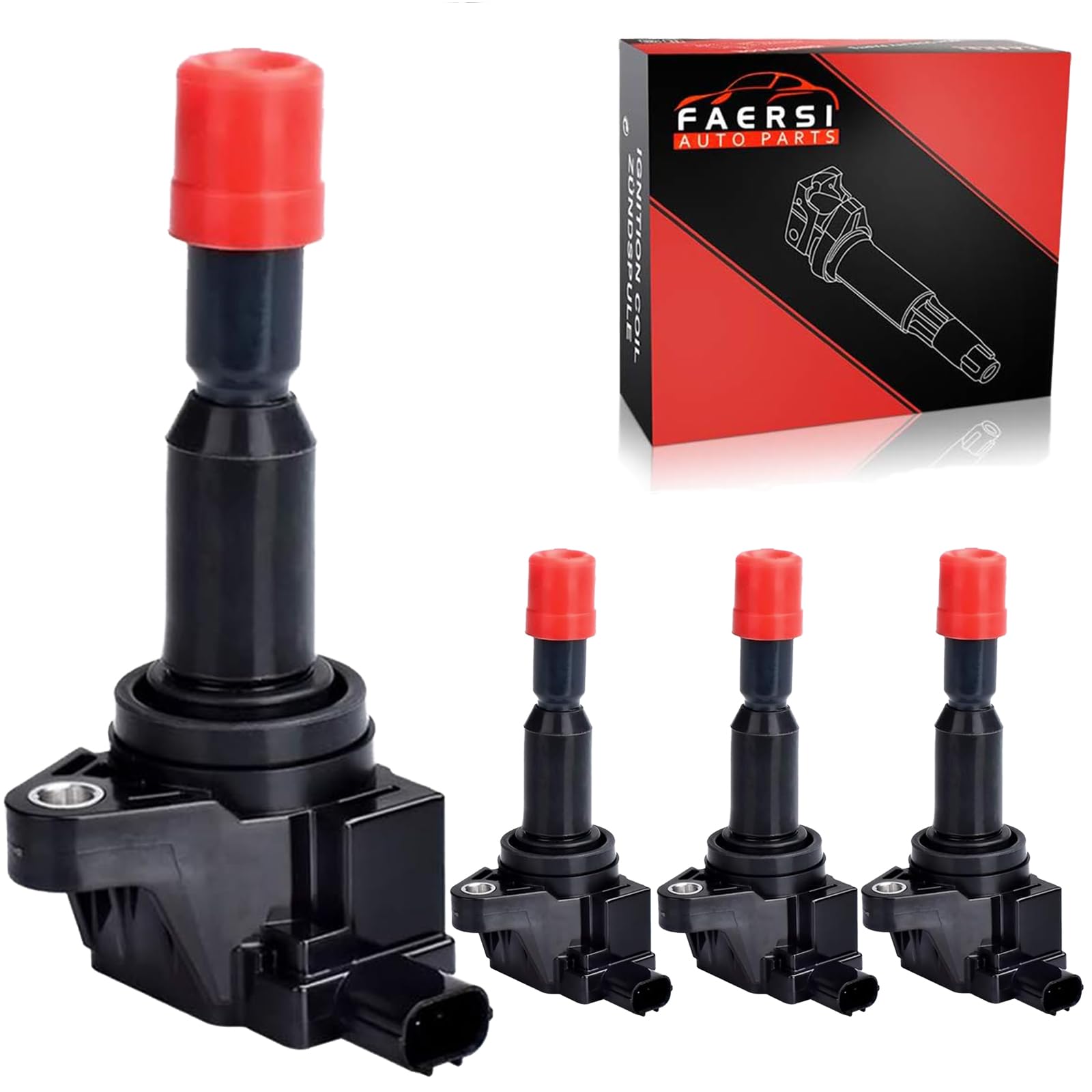 Photo 1 of FAERSI Ignition Coil Pack of 4 Replacement for 2007 2008 Honda Fit 1.5L L4, OE# UF581, C1578, UF-581