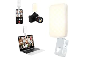 Mionondi Portable Light for Phone Selfie and Laptop Video Conference with Diffuser, 80 LED Rechargeable Light Compatible with