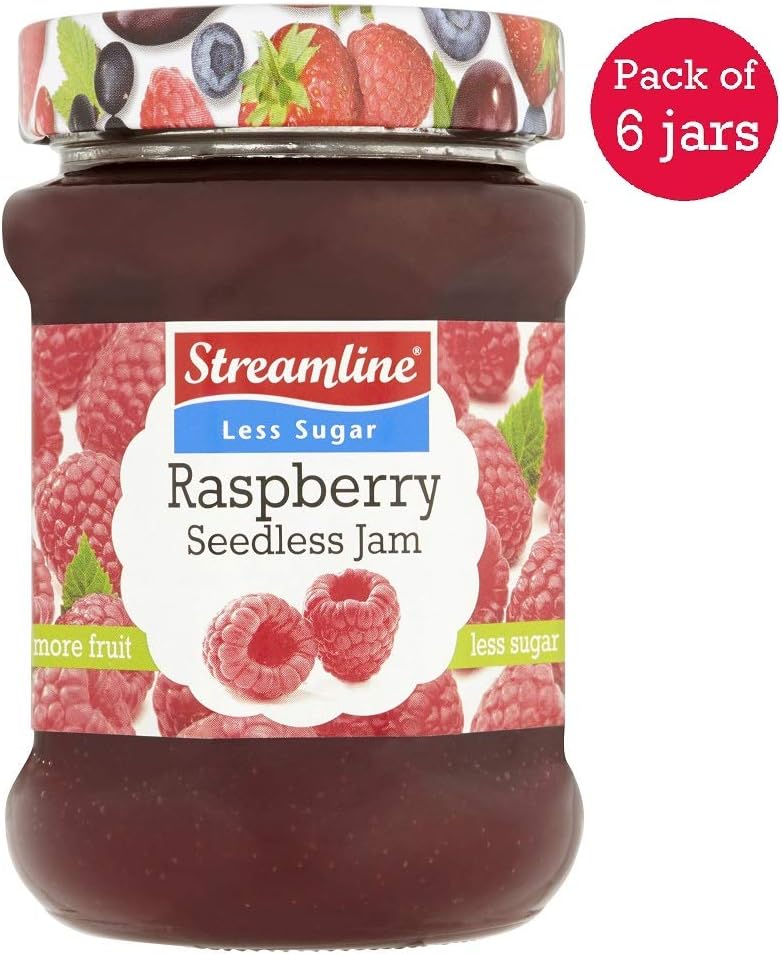 Streamline Raspberry Seedless Jam, 6 Jars x 340g Amazon.co.uk Grocery