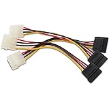 Cable Matters 3-Pack 4 Pin Molex to SATA Power Cable (SATA to Molex) - 6 Inches