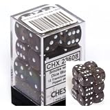 Chessex Translucent 16mm D6 Red / White Dice Block (12 Dice