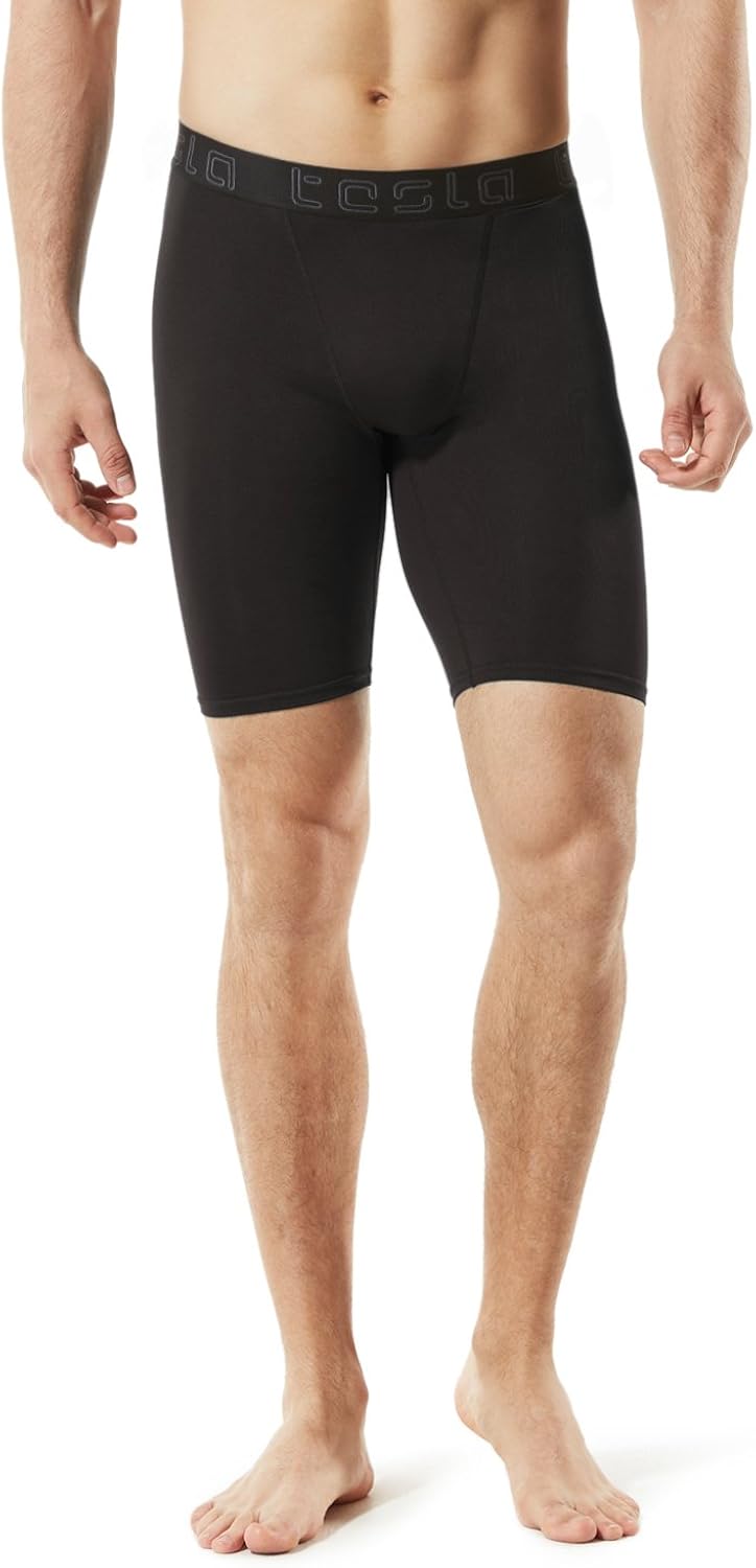 TSLA Men's Athletic Compression Shorts, Active Cool Dry Sports Performance Running Tights : Clothing