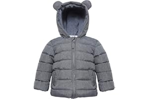 Rokka&Rolla Baby Boys' Water-Resistant Fleece Lined Puffer Jacket Winter Coat for Newborn Infant Toddler