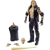 WWE Wrestlemania 37 Elite Collection Edge Action Figure with Entrance VestBat and Paul Ellering and Rocco BuildAFigure Pieces6 in Posable Collectible Gift for WWE Fans Ages 8 Years Old and Up