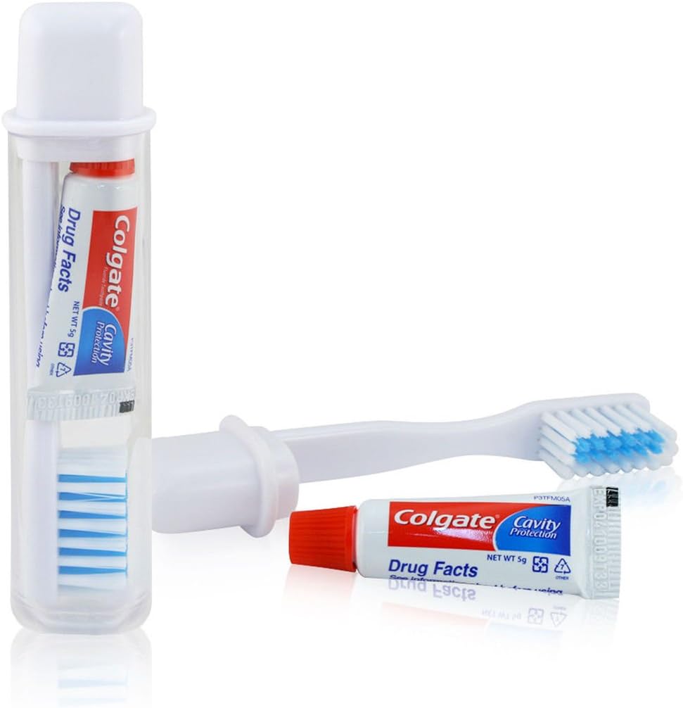 5X Colgate Travel Dental KIT Cavity Protection Toothpaste 5g Toothbrush