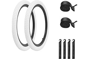 ALEDARAS 12.5"/14"/16"/18"/20" Kids Bike Tire 2 Pack Folding Replacement Tire and Inner Tubes, Bike Tires Compatible with 12.5/14/16/18/20x1.75/1.95/2.125 Tire Wheel